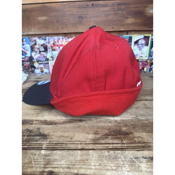 New Era Cincinnati Reds Hat Cap Med - Lrg Winter Fleece Ear Flaps Red MLB - Picture 2 of 5